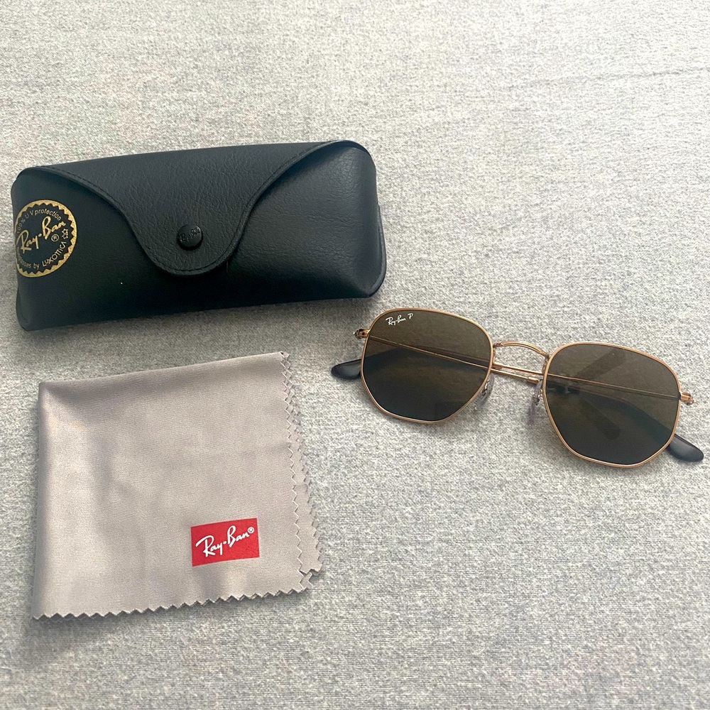 Ray Ban RB3548-N women’s hexagonal polarized sunglasses